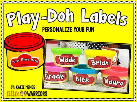 Free Printable Playdough Labels